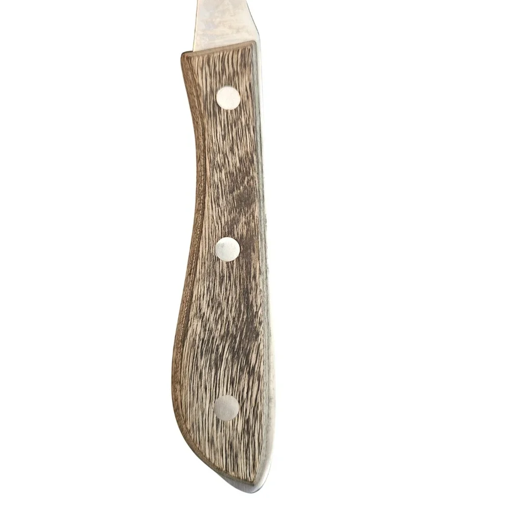Leroux Emperor Steel Meat Carving Fork Stainless Japan Triple Rivet Wood Handle